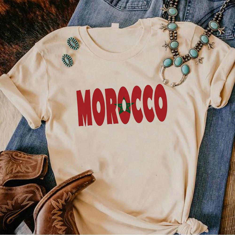 Maroc Morocco Tee Women Funny Summer Streetwear T Shirt Female Yk Designer Clothes