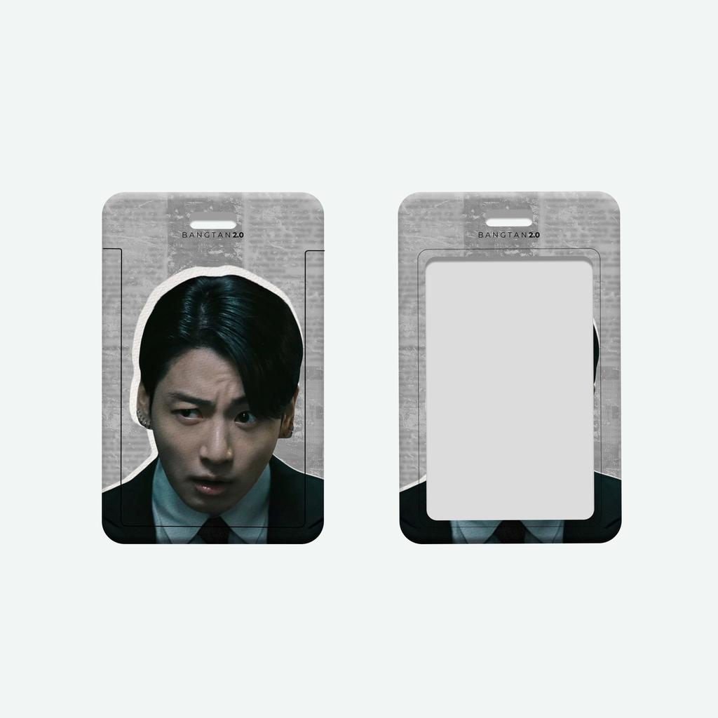 8pcs BTS Photocard Holder, Kpop Movie Style ID Badge & Card Case with Member Portrait, ARMY Fans Collectible Card Cover