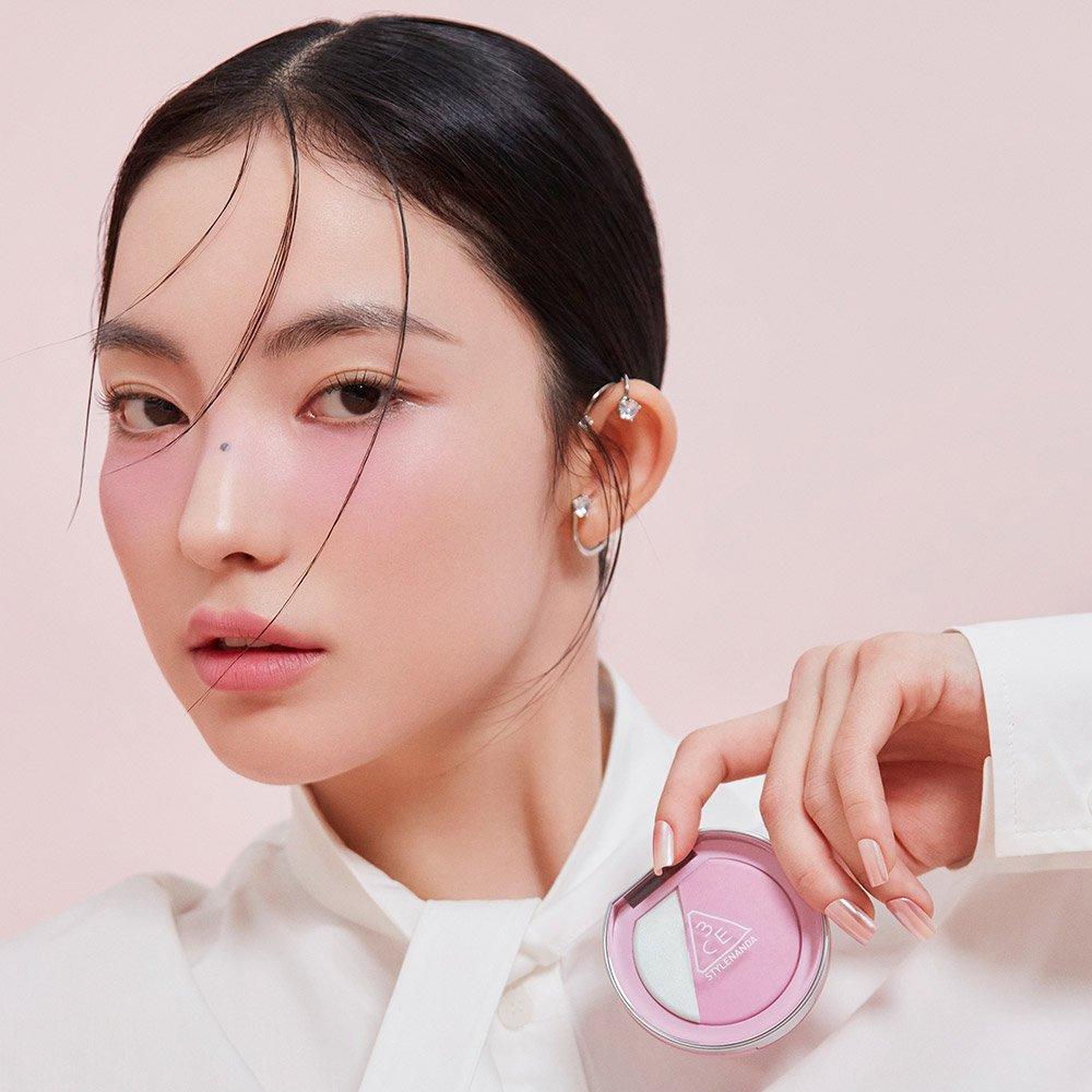 3CE BLUSHLIGHTER4.3g [Free] Mini Finger Puff Set