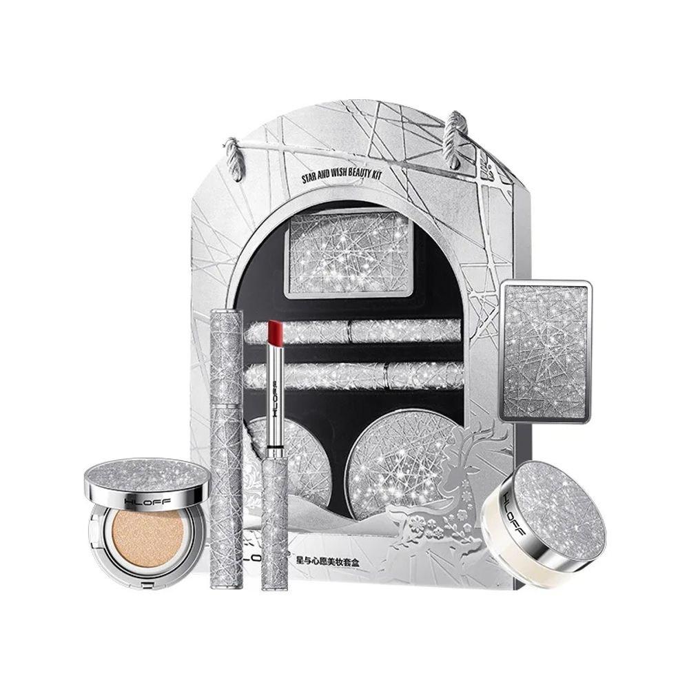 Maquillage Professionnelle Makeup Set Velvet Matte Lipstick Powder Eyeshadow Cream All-in-one Cosmetic Gift Kit 5pcs, Makeup 5pcs Set, 1pc