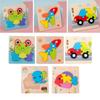 Toddler Baby Wooden Jigsaw Puzzles for Toddlers Kids Early Education Toys, Shape Color Recognition