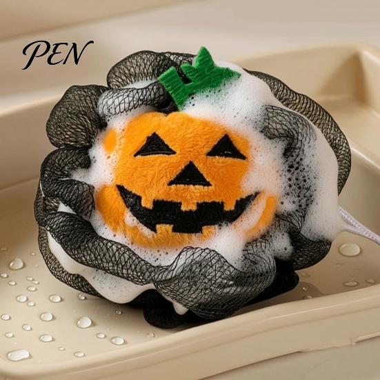 Exfoliating Bath Sponge Pumpkin Shaped Sponge, Soft Mesh Massage Scrubber, Peeling Deep Cleaning And Skin Circulation Tool for Shower Body Scrub
