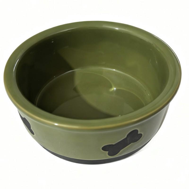 7 Inch Ceramic Glaze Pet Bowl Large Dog Feeding Salad Food
