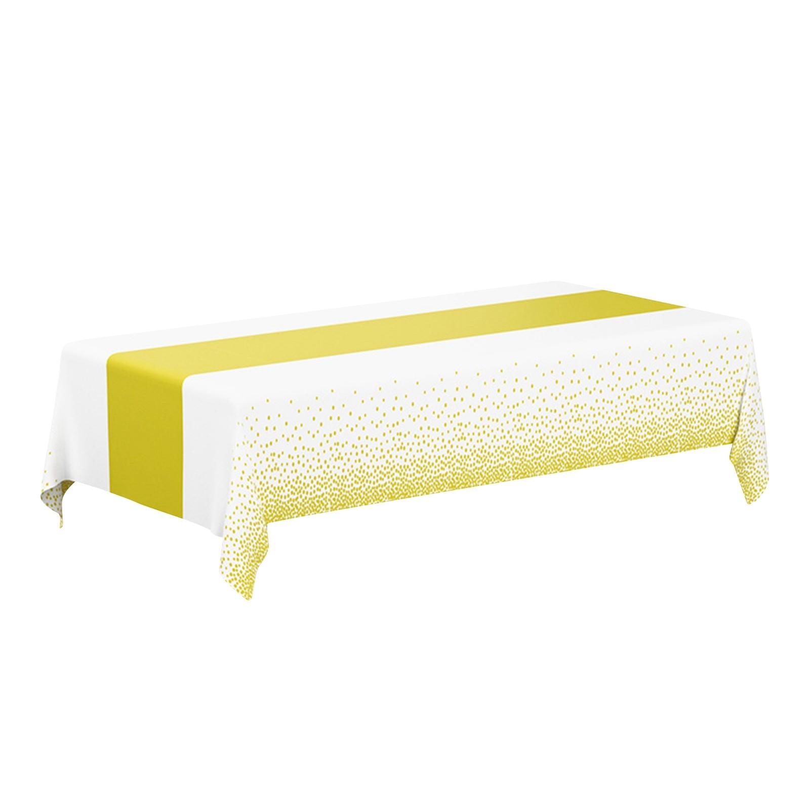 

New Year Tablecloth, Holiday Party Decoration, Disposable Tablecloth One Size золотий