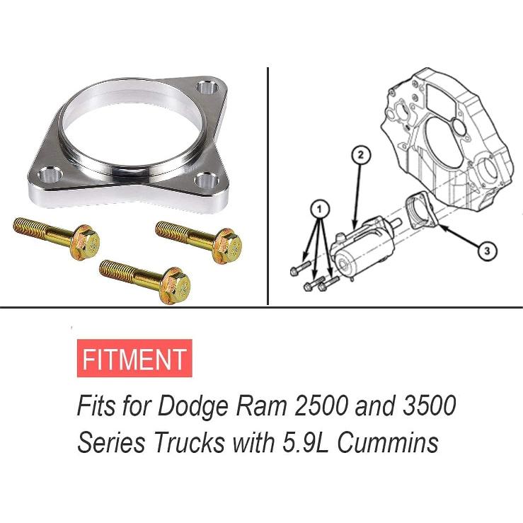 Starter Spacer Kit Bolts 5 Speed Suitable for Dodge Cummins 5.9L 1994-2002