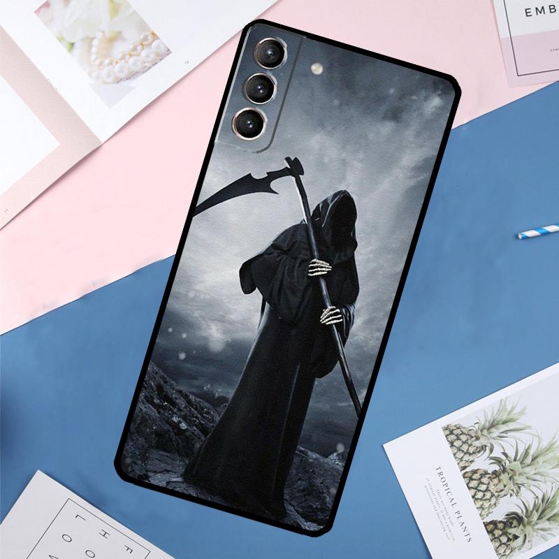 Death Grim Reaper Skull Case For Samsung Galaxy S25 Ultra S24 S23 S22 S21 Ultra S9 S10 Plus S23 FE S25 FE Back Cover
