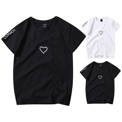 Mode Männer Frauen Casual Kurzarm Brief Bluse T-Shirt Tops