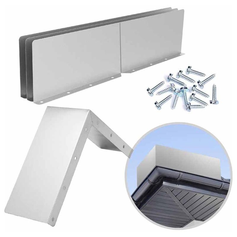 2Pcs Aluminum Gutter Rain Diverter Gutter Valley Splash Guard Rain Gutter Valley Roofing Gutter Guard Easy To Install