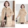 Winter Elegant Solid Color Faux Fur Lapel Textured Long Sleeve Coat - Thermal, Button Front Non-Elastic, Fall and Winter Seasons