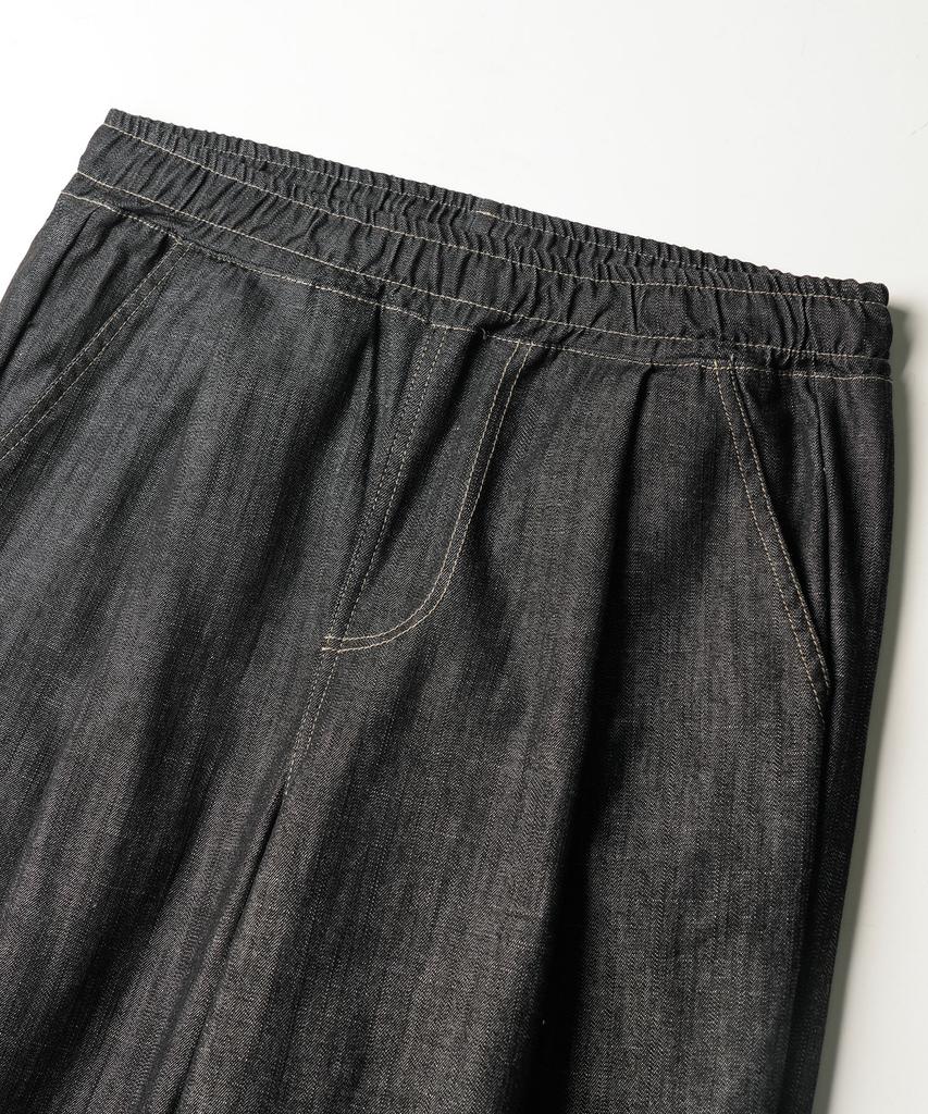 JEMUT World Summer Non-Faded Elastic Waist Denim Pants Black Kjlp2631