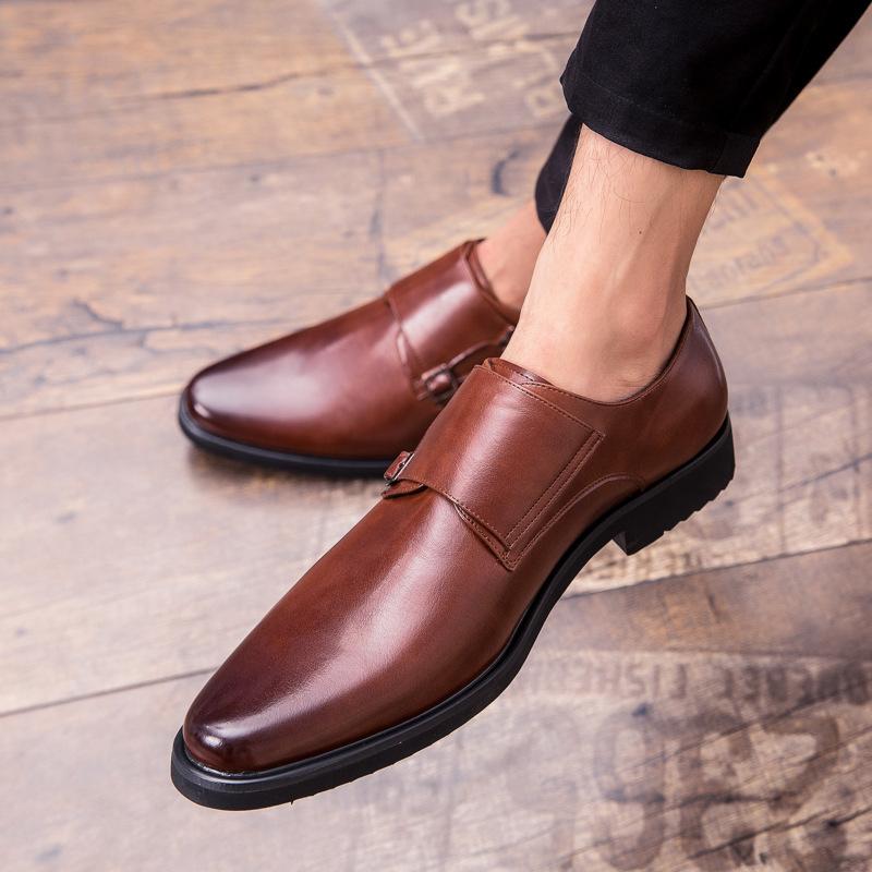 

Men s leather shoes 2025 spring and autumn new large size men s shoes casual leather shoes British style business leather shoes 48 коричневий
