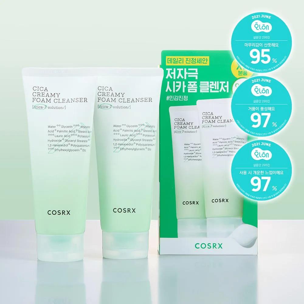 COSRX Pure Fit Cica Creamy Foam Cleanser 2-for-1 Set
