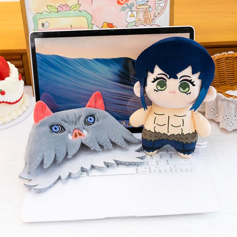 Large Sitting Pose Demon Slayer Plush Dolls - Tanjiro, Nezuko, Inosuke Gift