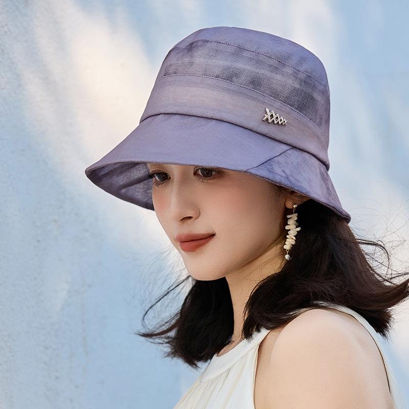 Mother Elegant Organza Sunscreen Basin Hat Outdoor Breathable Sunshade Sunscreen Hat Fashionable Versatile Bucket Hat