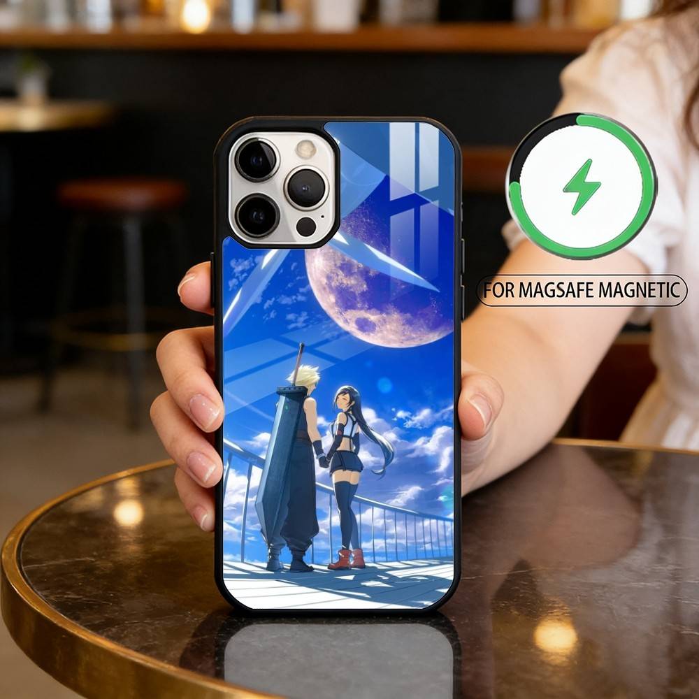 

F-Final F-Fantasy Game T-Tifa Phone Case For iPhone17,16,15,14,13,12,11 Plus,Pro Max Magnetic For Magsafe Wireless Charging iPhone15