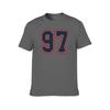 97 Marinegrau Rot Sportnummer Siebenundneunzig T-Shirt Männer Kleidung Grafik Kleidung für Männer