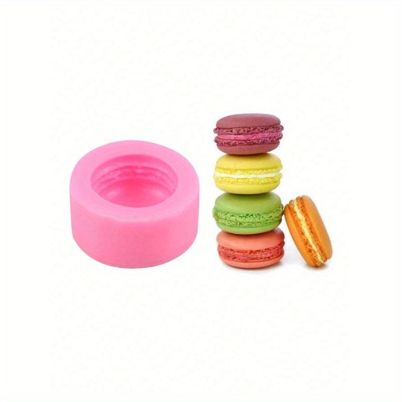 1pc French Style Macaron Cake Shaped Candle Mold, Pink, Delicate Details, Ideal for Handmade Candle Making, Perfect for Birthdays
