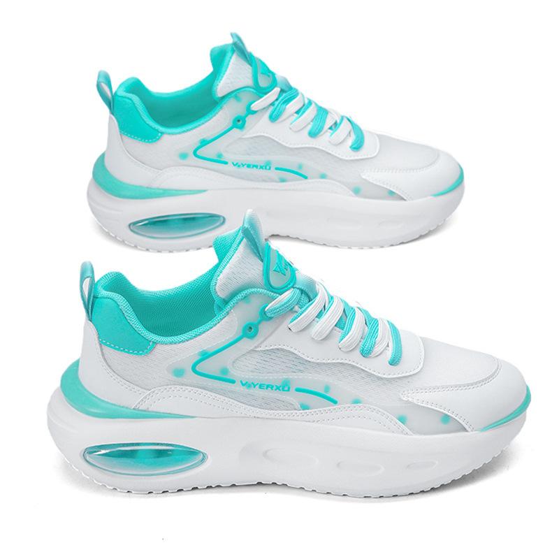 

2024 летние мужские кроссовки на воздушной подушке повседневные спортивные кроссовки легкие и прозрачные рыбий шелк модные туфли на платформе для пары 38