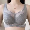Full Cup Bra Women's Slim Plus Size Bra Adjustable Gathering Bra Soft Steel Ring Bra