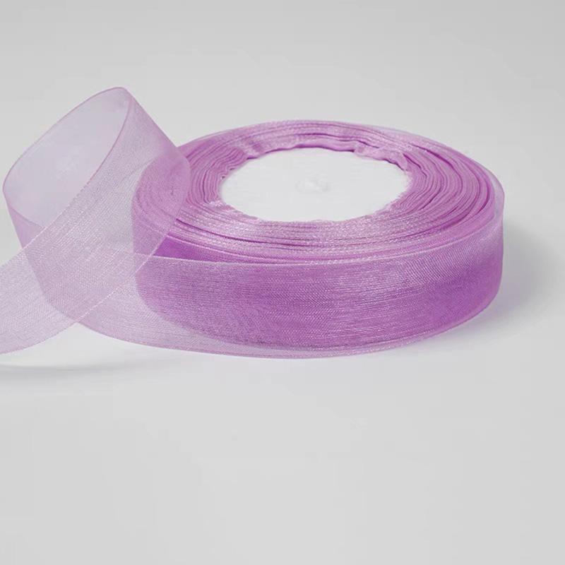 50yards Braided Hair Ribbon Binding Bow Ties DIY for Gift Wrapping 2.5cm Floral Bouquet Decorative Tulle Ribbon