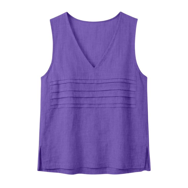Women S V Neck Sleeveless Loose Casual Summer Top
