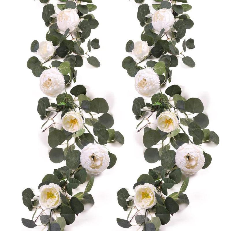 2-Meter Artificial Rose & Camellia Vine for Wedding Flower Walls & Home Table Decor