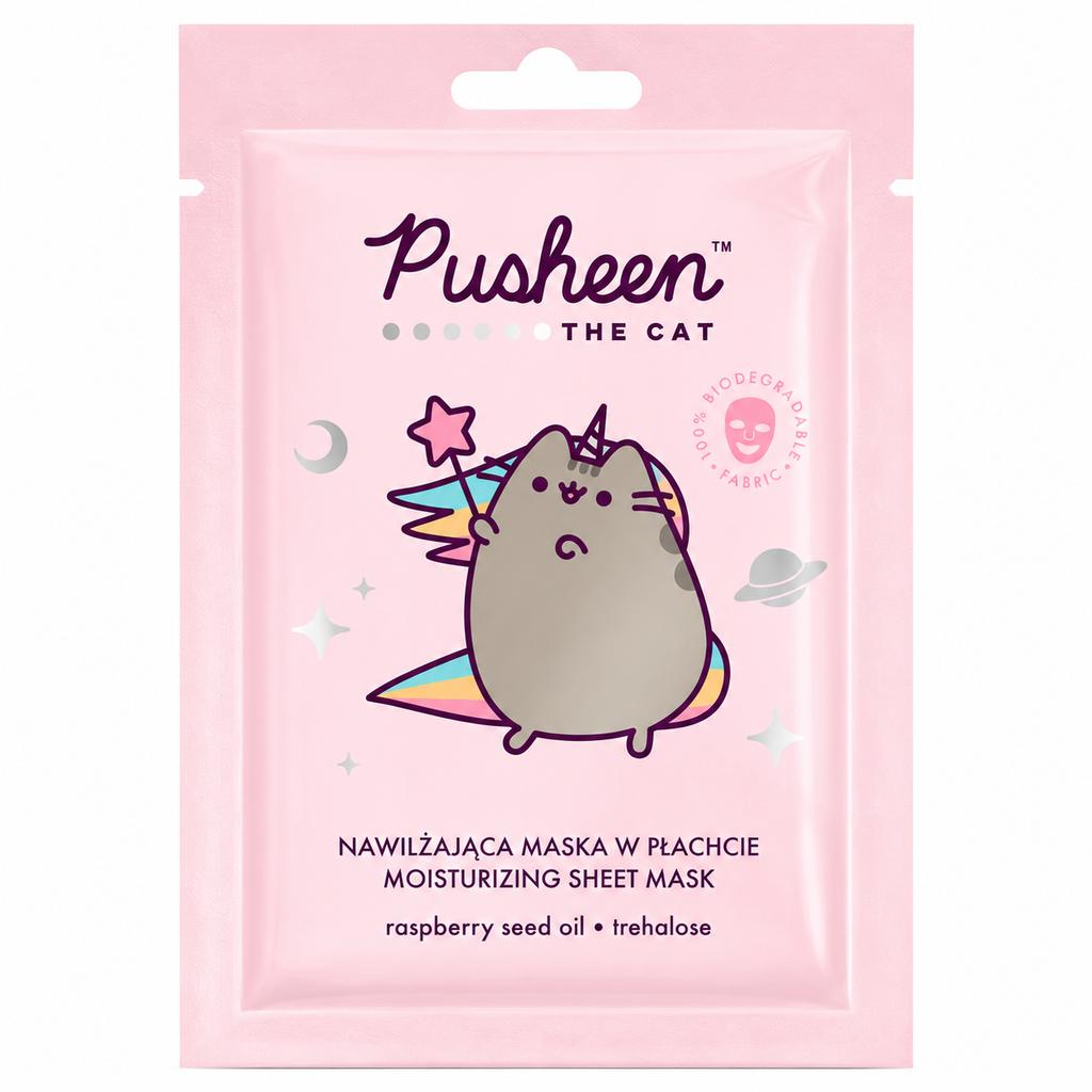 Pusheen Moisturizing Face Sheet Mask with Raspberry Seed Oil 17g