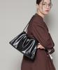 Nano Universe Women's Chain Shoulder Bag with Gathering, F 010, Black, 673-6132300