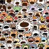 Cute Cartoon Dog Head Stickers: Simple Line Art for Journals, Notebooks, Phone Cases, and Desktop Decor.