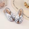 Toddler Girls Fish Mouth Sandals with Big Bow  New Summer Kids Vacation Beach Sandals Non-slip Simple Princess Girls Party