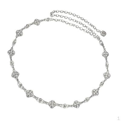 Ladies Fashion Metal Waist Chain Belt Flower Beads Body Jewelry, Fine Wedding