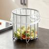 Multifunctional Trash Bag Holder Stainless Steel Rubbish Drain Basket  Organizational Tool