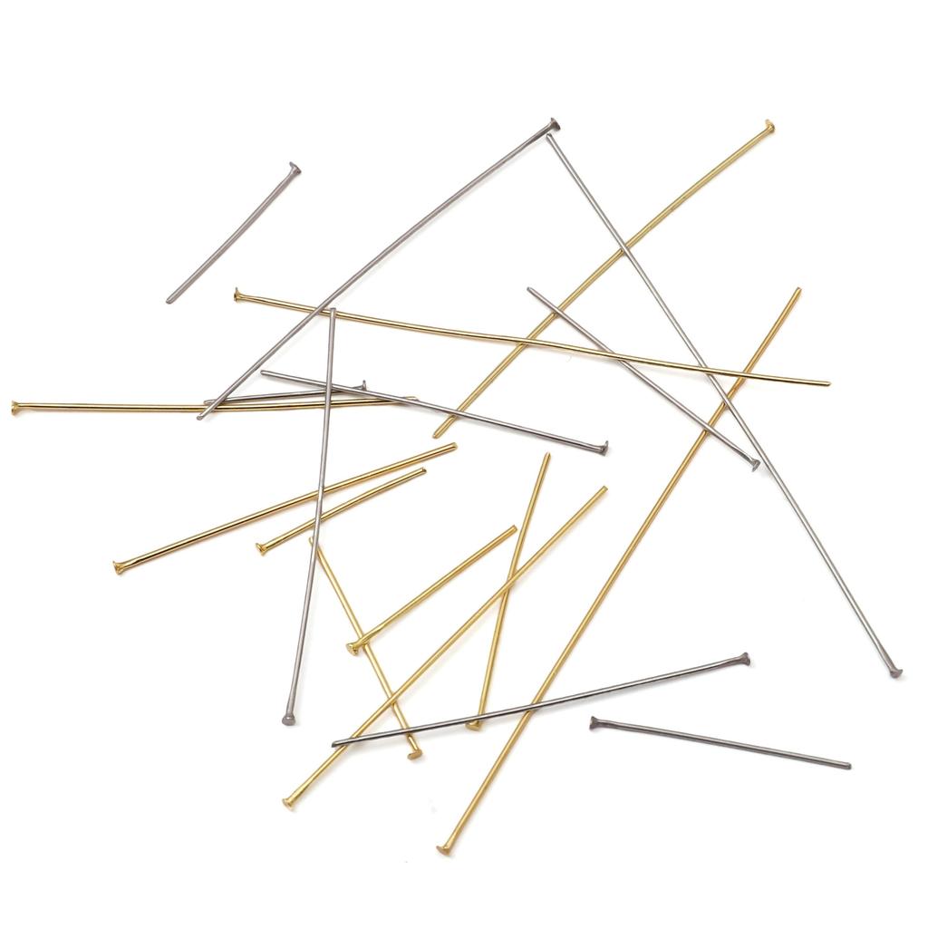 50/100Pcs Stainless Steel T-Shape Needle Charm Accessories For DIY Necklace Bracelet Jewelry Making