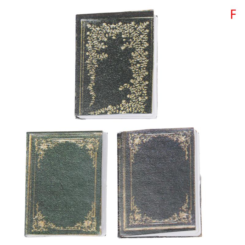 3Pcs/Set 1:12 Dollhouse Miniature Classical Book Scene Model Accessories Toys