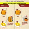 5PC Artificial Marigold Indian Wedding Flower Garlands Mexican Party Decor Day of The Dead Party Artificial Marigold Flowers