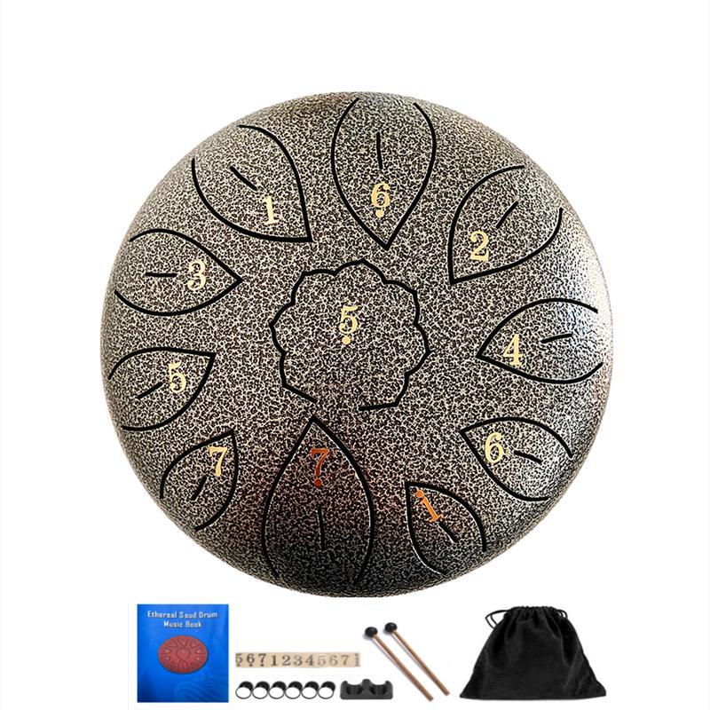 6-Inch 8-Note Steel Tongue Drum - Hand-Played Colorful Instrument for Adults & Children