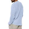Men's V-Neck Solid Color Long Sleeve Knit Sweater - Autumn/Winter Fashion