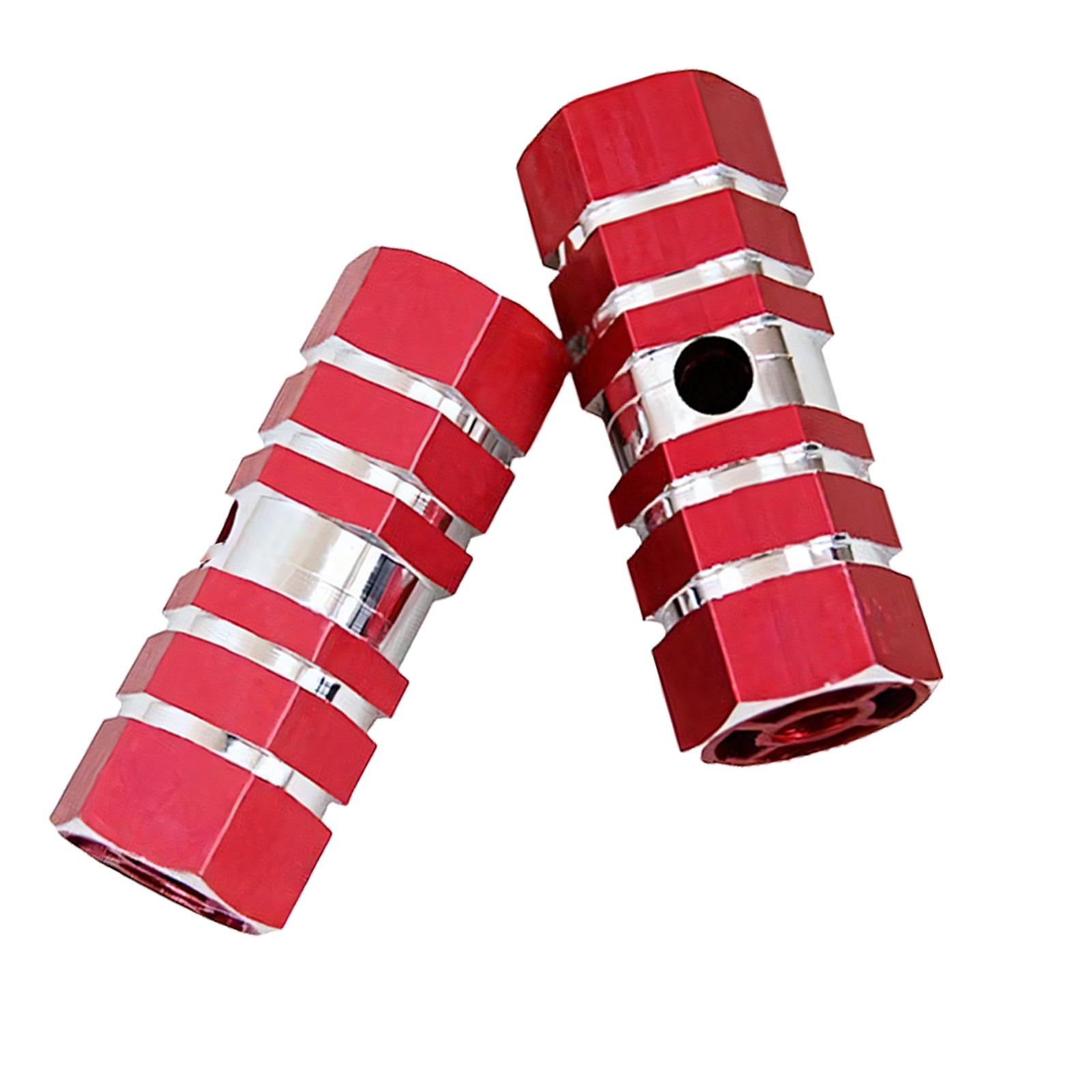 

Universal Anti Skid Bike Foot Pegs Crafted from Sturdy Aluminum Material With Enhanced Grip For Safe Riding Experience червоний