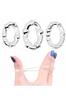 Pack 3 Transparent Cockrings With Balls Cr Cor005 Key