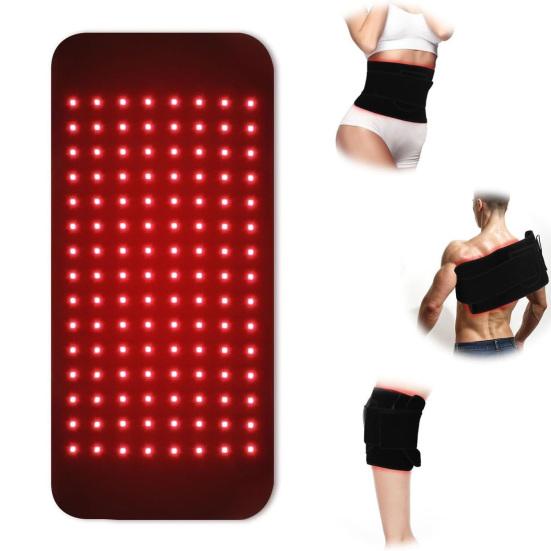 Rött ljus-terapi bälte 120 LED-lampor Bärbar Lindring av Muskelvärk Kroppssmärta Röd