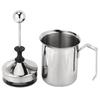 Manual Milk French Press Coffee Maker Stainless Steel Hand Pump Milk Foamer Handheld Milk Jug