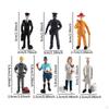 7 Pieces People Figures Human Action Figure Model Realistic Handpainted Career Statues Simulation