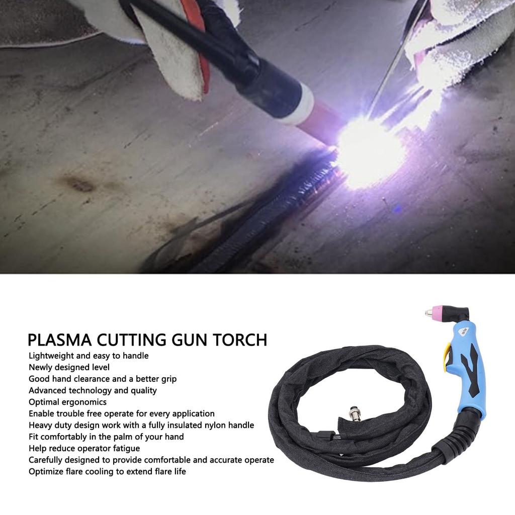 UAG60A Plasma Cutting Torch, 2.5m Cable, Pilot Arc Non-Touch Plasma Cutting Gun, Replacement Torch for Welding, Cutter Accessories