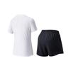 Anta Plain Round Neck Pullover Short Sleeve Sports Set Comfortable Feather Tennis Running Training Shorts Fitness Suit Women sets 962627208-1