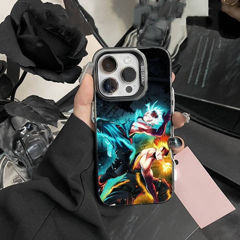 Katsuki Bakugo Hero Academia Phone Case For iPhone17, 16,15,14,13,12 Pro Max Black Candy Matte Shockproof Cover