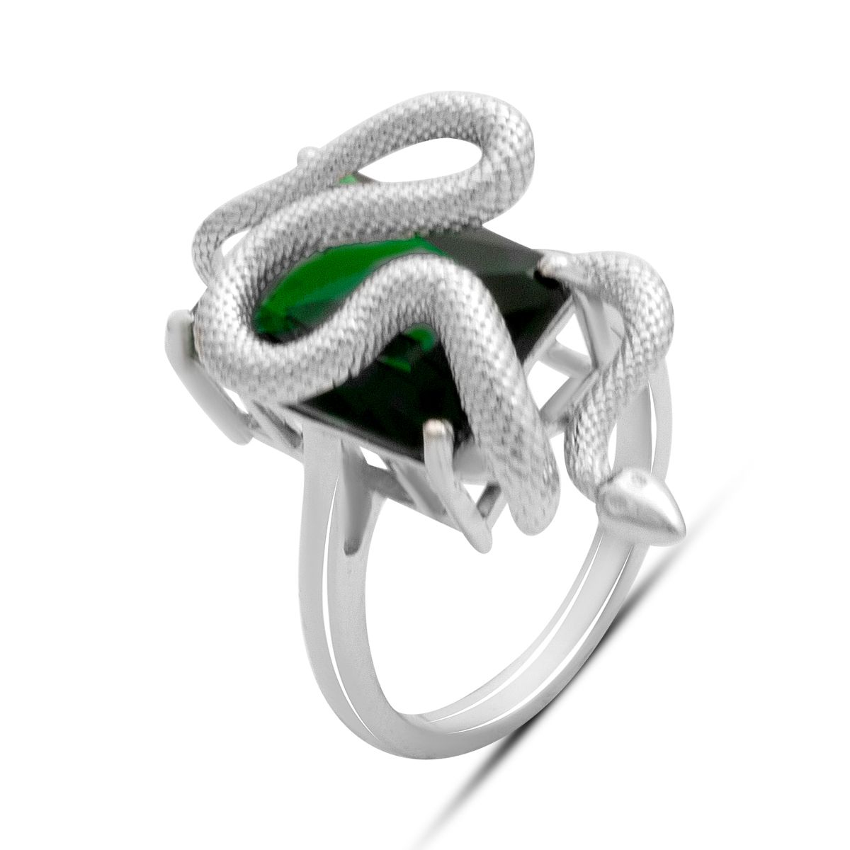 

Silver ring with nano emerald 5.15ct, item weight 5.57 g (2182498) 17 смарагдовий