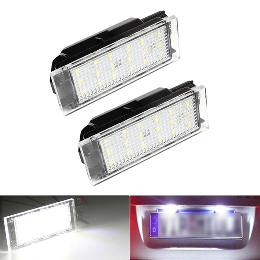 18 LED Lamp Car License Plate Light White For Renault Clio 3 4 Espace 5 Kangoo 2 Master Megane 2 3 Cc Twingo 2 3 Twizy Vel C9F5