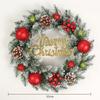 Weihnachtskranz für die Haustür, künstlicher PVC-Rattan-Girlande, Xmas-Hängekranz mit optionalem LED-Licht für Haus- und Einkaufszentrum-Dekoration