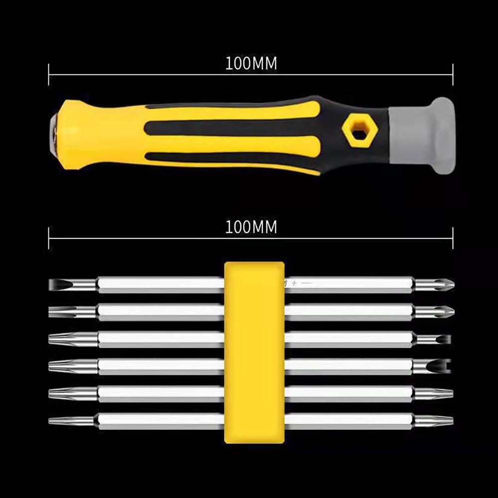 12 in 1 Magnetic Screwdriver Set Cross Slotted Precision Tool for Phone Electronics Repair Maintenance