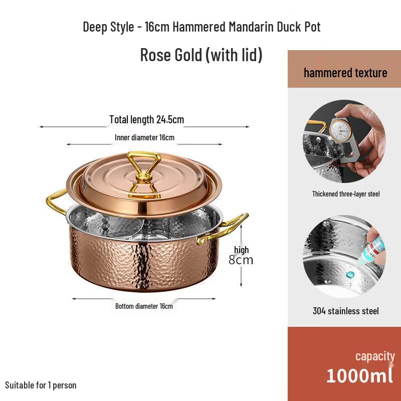 Yingtang Dual-Compartment Hammered Hot Pot